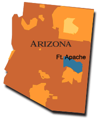 Map: Arizona, White Mountain Apache