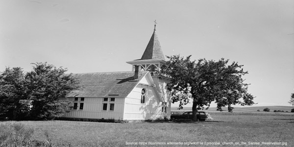 Reservation: Santee Sioux Reservation - church building