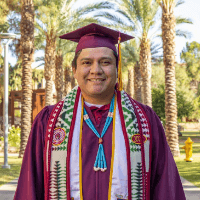 a photo of a Native American student